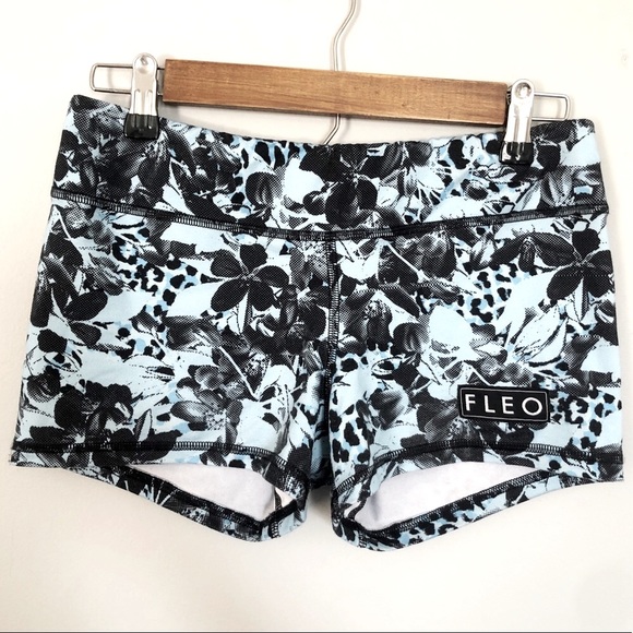 Fleo Pants - FLEO Floral and leopard athletic shorts